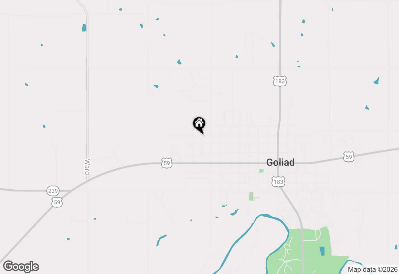 Map of 613 W Oak Street, Goliad, TX 77963