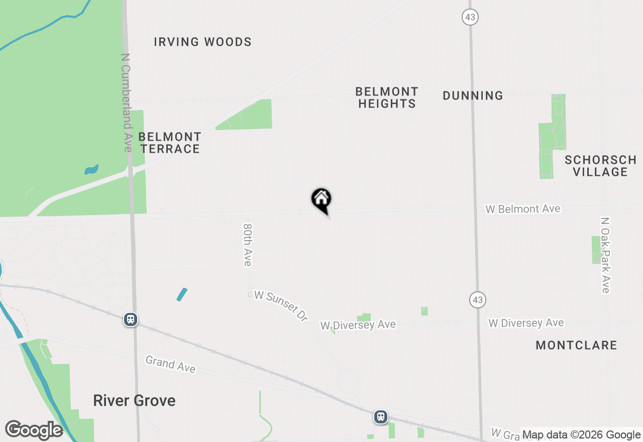 Map of 3133 N 77th Court, Elmwood Park, IL 60707