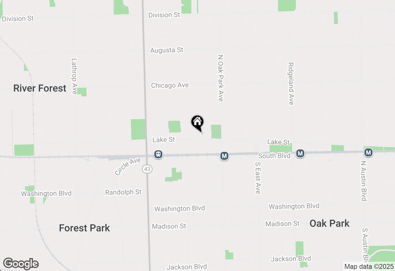 Map of 151 N Kenilworth Avenue #1H, Oak Park, IL 60302