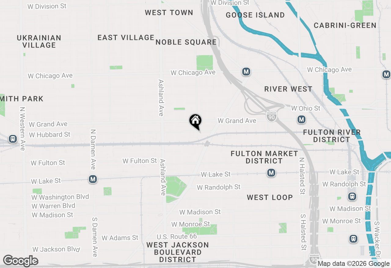 Map of 428 N Noble Street #3, Chicago, IL 60642