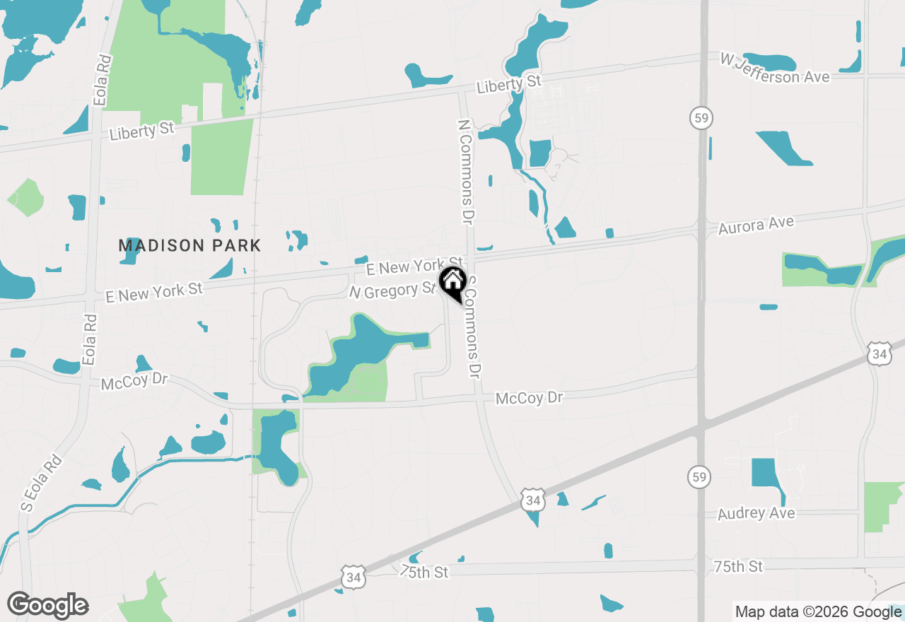 Map of 402 Trenton Court, Aurora, IL 60504