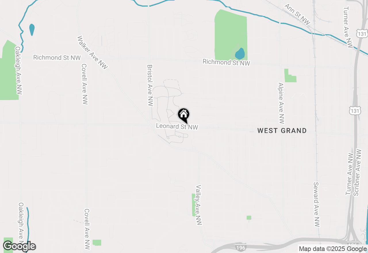 Map of 1362 Leonard Street Nw, Grand Rapids, MI 49504