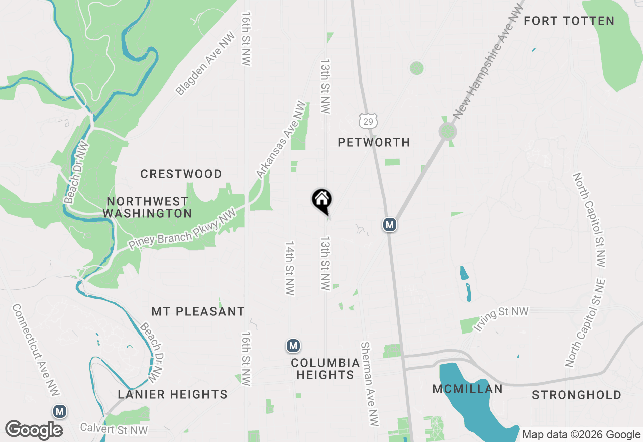 Map of 3712 13th Street Nw, Washington, DC 20010
