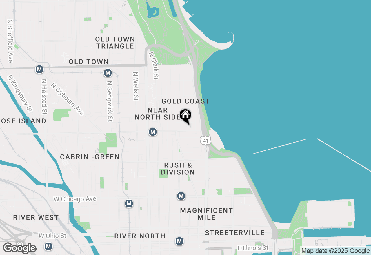 Map of 30 E Division Street #15A, Chicago, IL 60610
