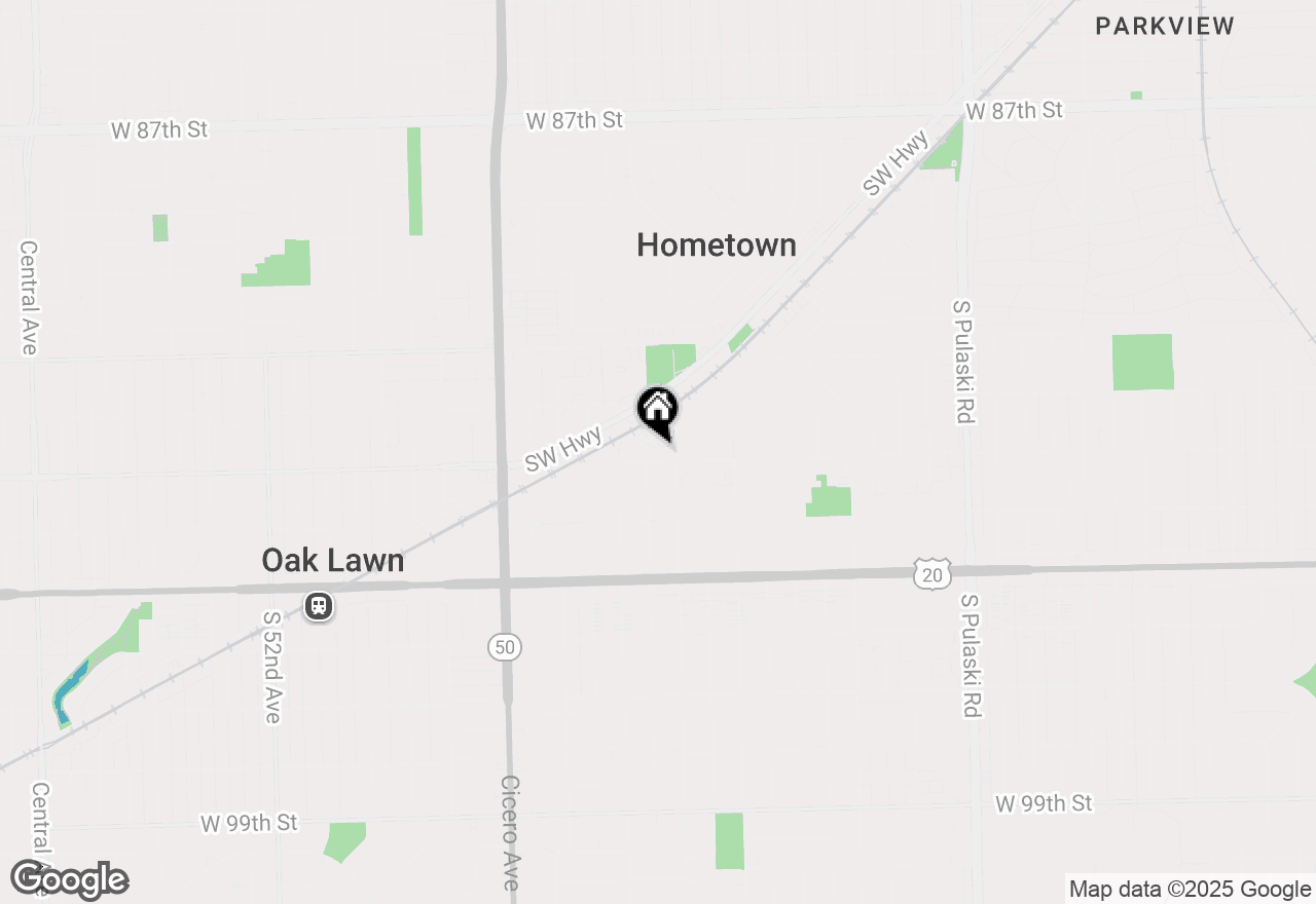 Map of 4530 W 93rd Street #3B, Oak Lawn, IL 60453