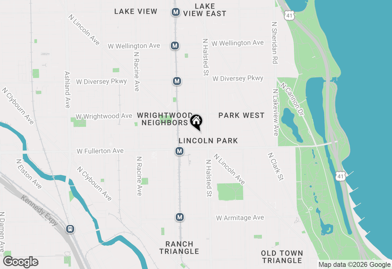 Map of 2461 N Lincoln Avenue #2S, Chicago, IL 60614