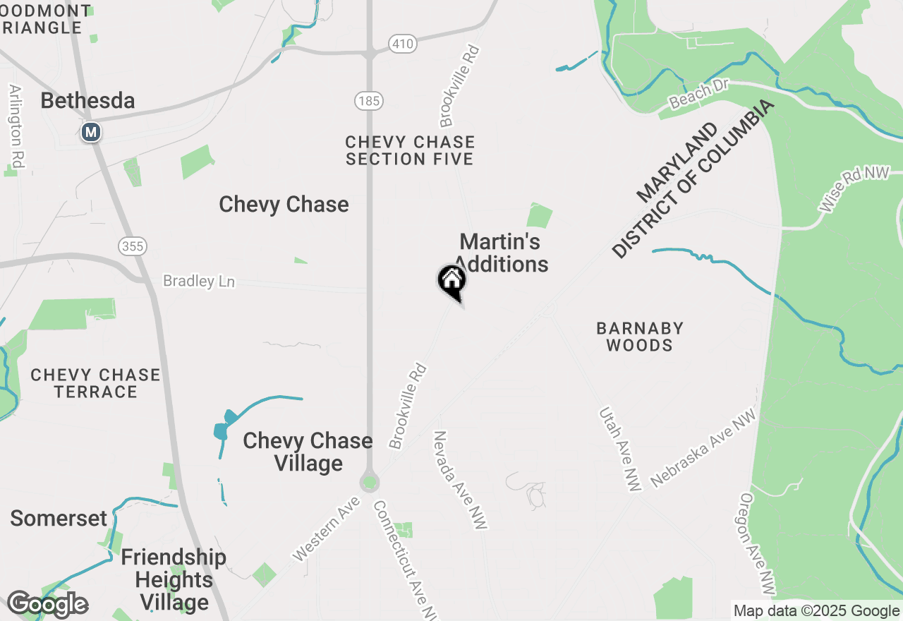 Map of 6515 Brookville Road, Chevy Chase, MD 20815