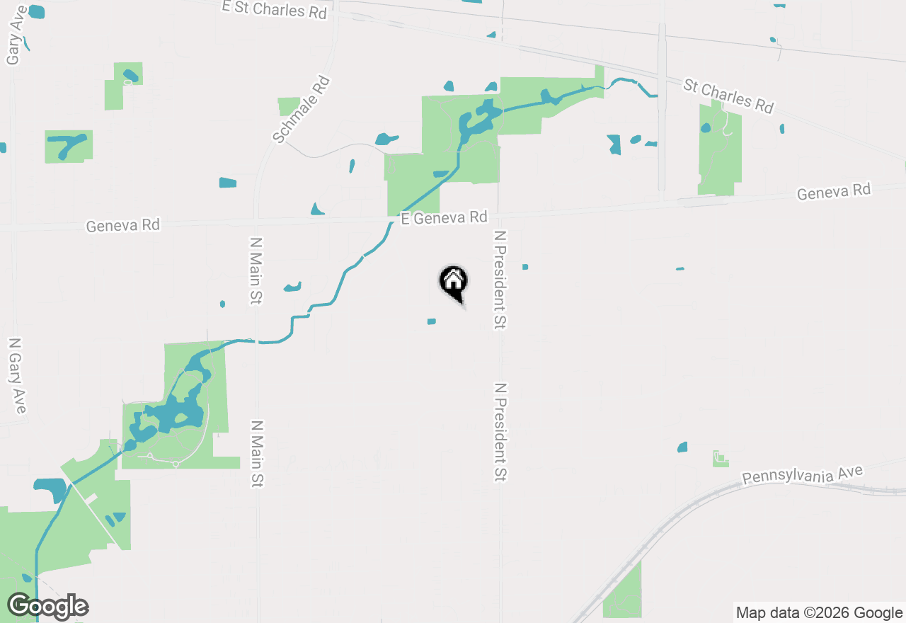 Map of 722 Bridle Lane, Wheaton, IL 60187