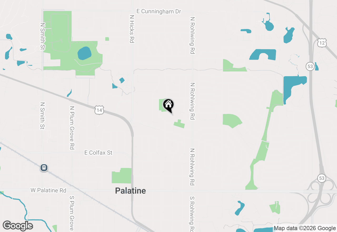 Map of 436 N Stark Drive, Palatine, IL 60074