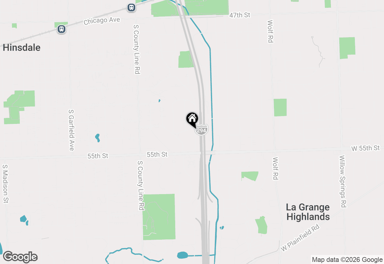 Map of 836 Harding Road, Hinsdale, IL 60521