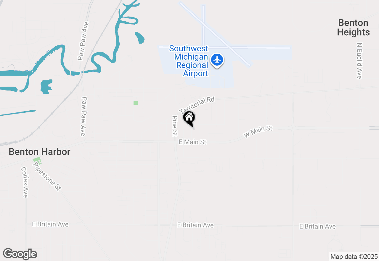 Map of 254 Burton Street, Benton Harbor, MI 49022