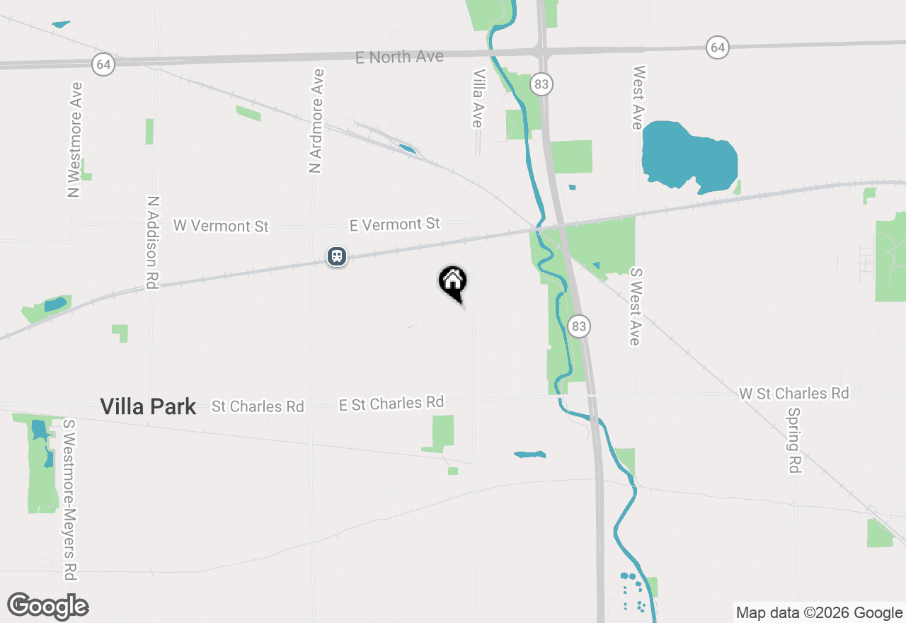 Map of 304 E Oak Street, Villa Park, IL 60181