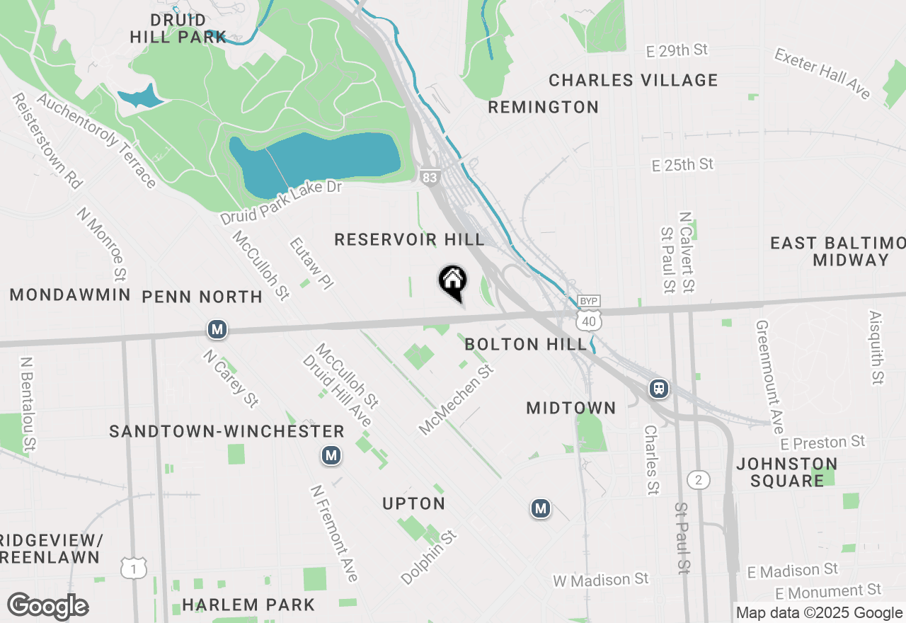 Map of 1828 Park Avenue, Baltimore, MD 21217