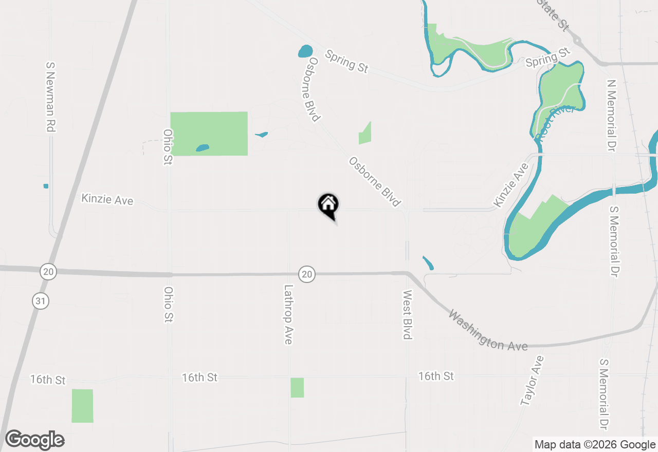 Map of 934 Cleveland Ave, Racine, WI 53405