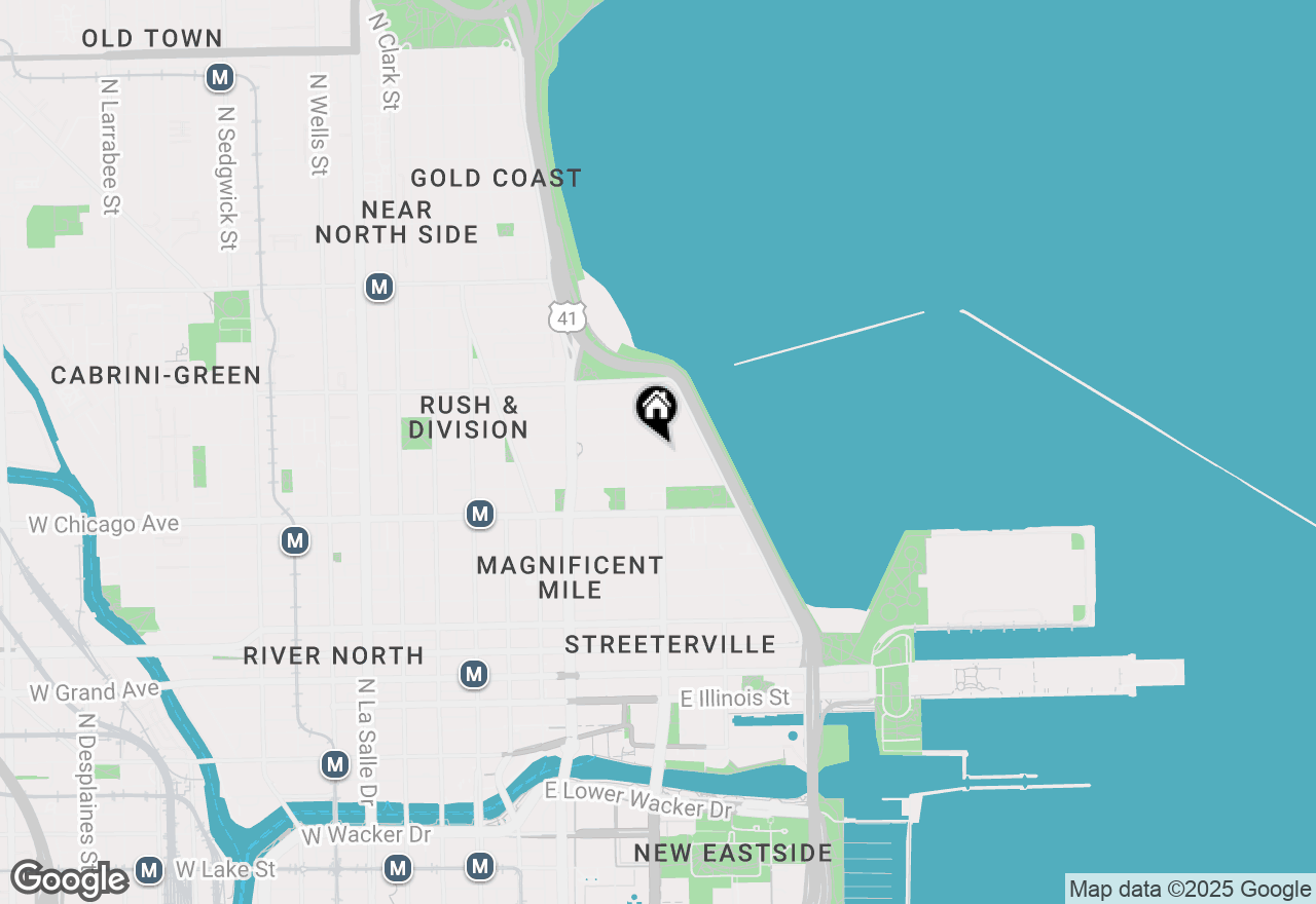 Map of 860 N Dewitt Place #1901, Chicago, IL 60611