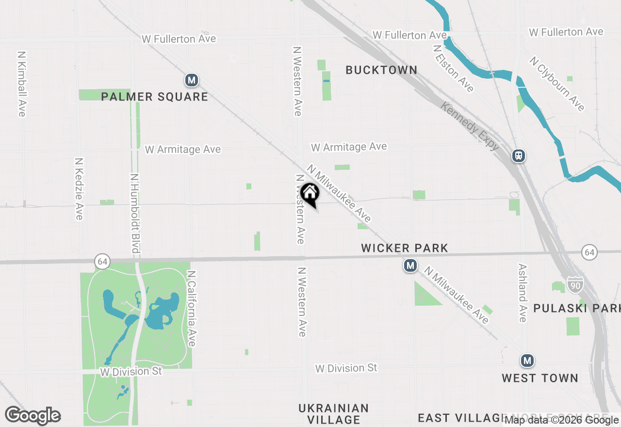 Map of 2341 W Saint Paul Avenue #2WEST, Chicago, IL 60647