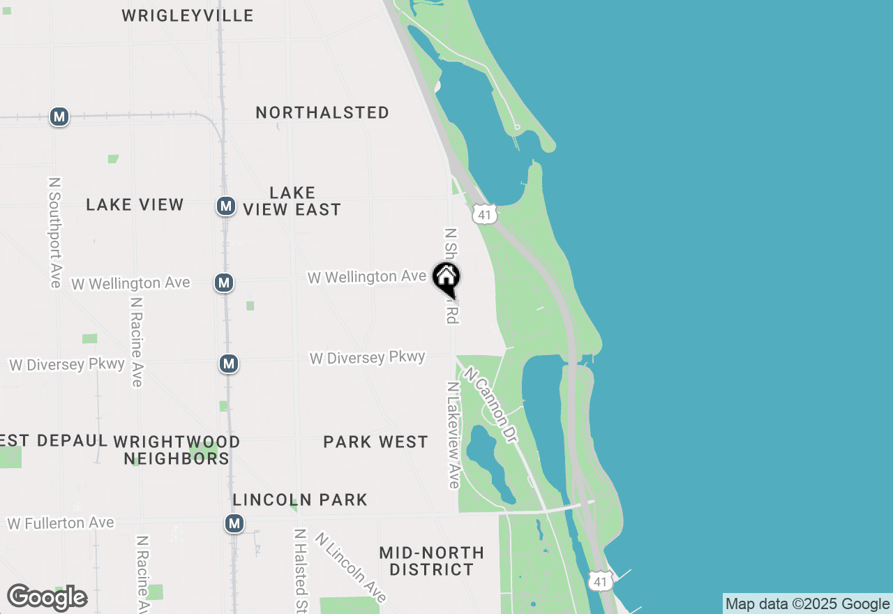 Map of 2930 N Sheridan Road #1208, Chicago, IL 60657