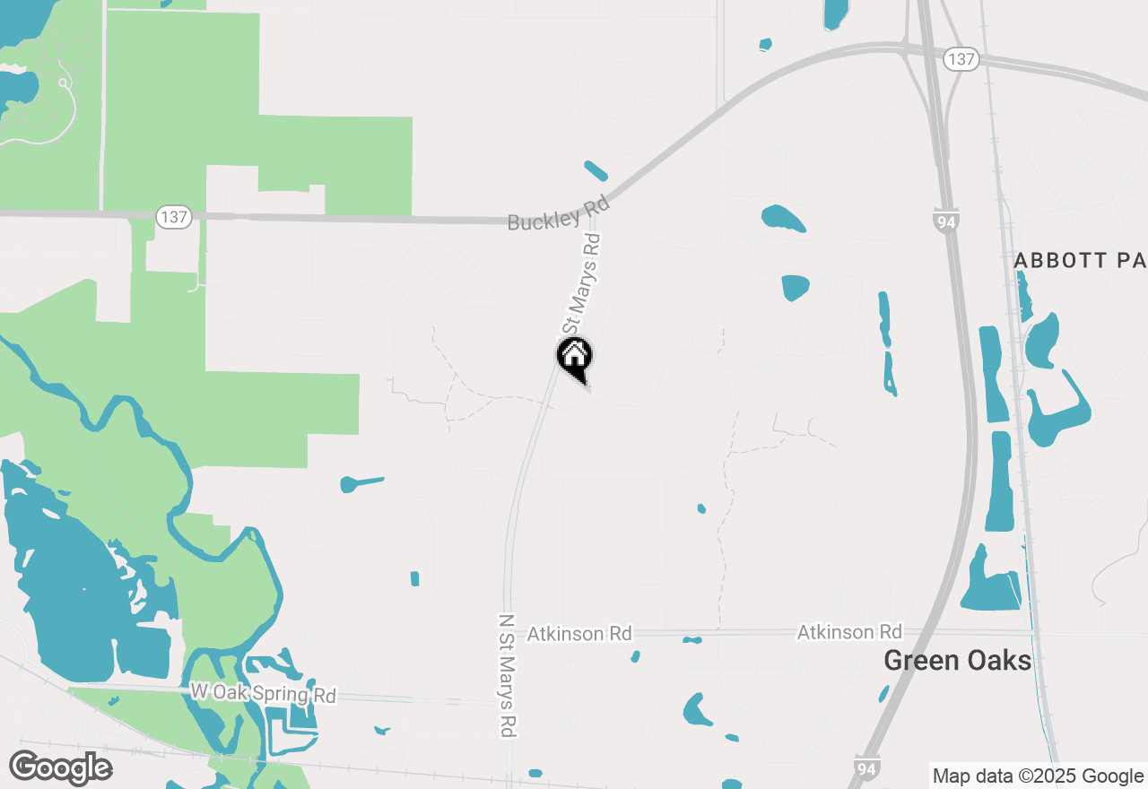 Map of 1601 Saddle Hill Road, Green Oaks, IL 60048