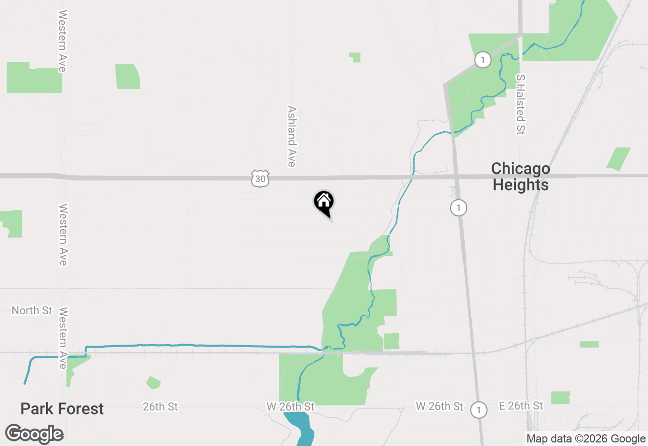 Map of 260 W 15th Place, Chicago Heights, IL 60411