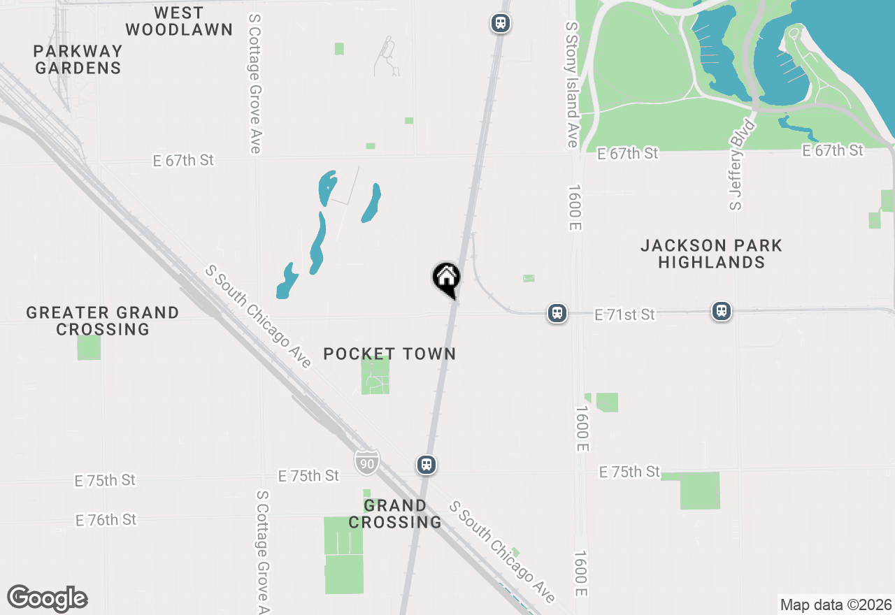 Map of 7049 S Kimbark Avenue, Chicago, IL 60637