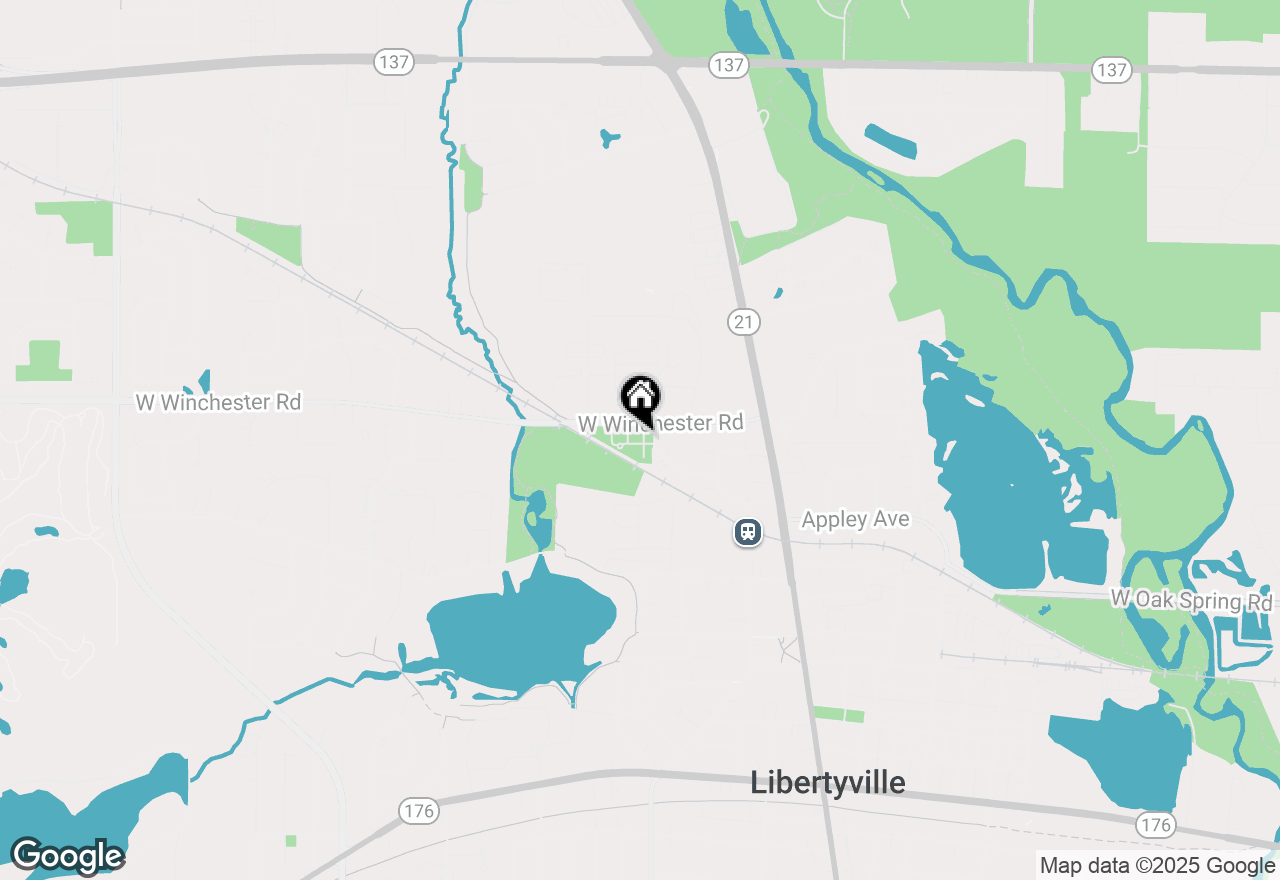 Map of 624 Parkside Court, Libertyville, IL 60048