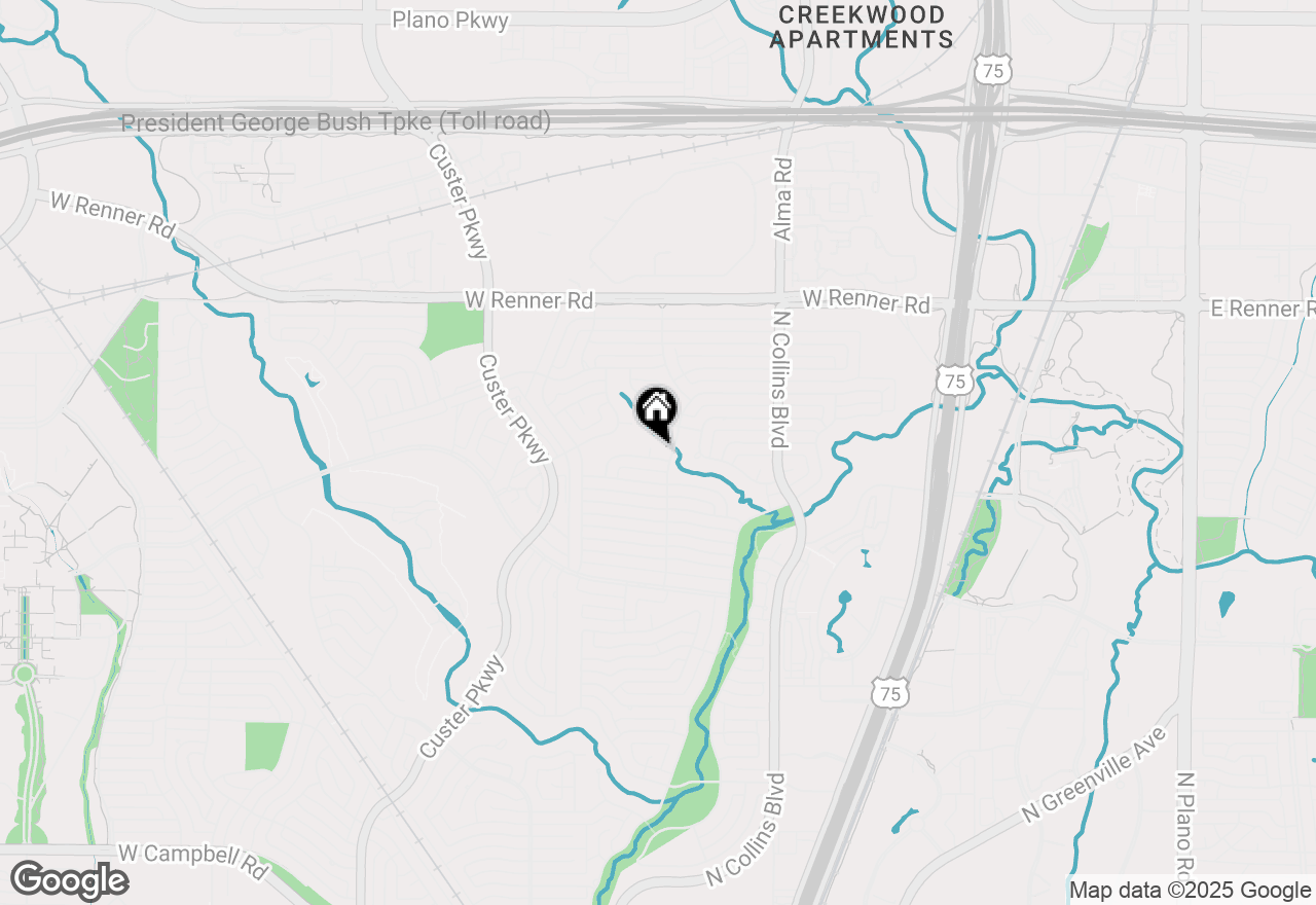 Map of 402 Brook Glen Place, Richardson, TX 75080