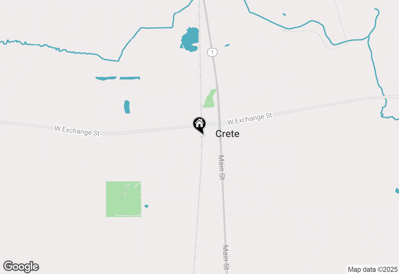 Map of 1386 Mill Street, Crete, IL 60417