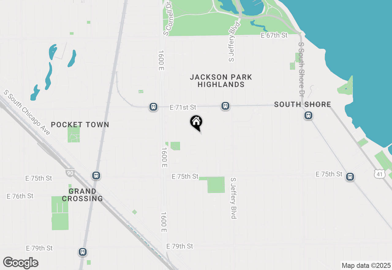 Map of 1759 E 72nd Place, Chicago, IL 60649