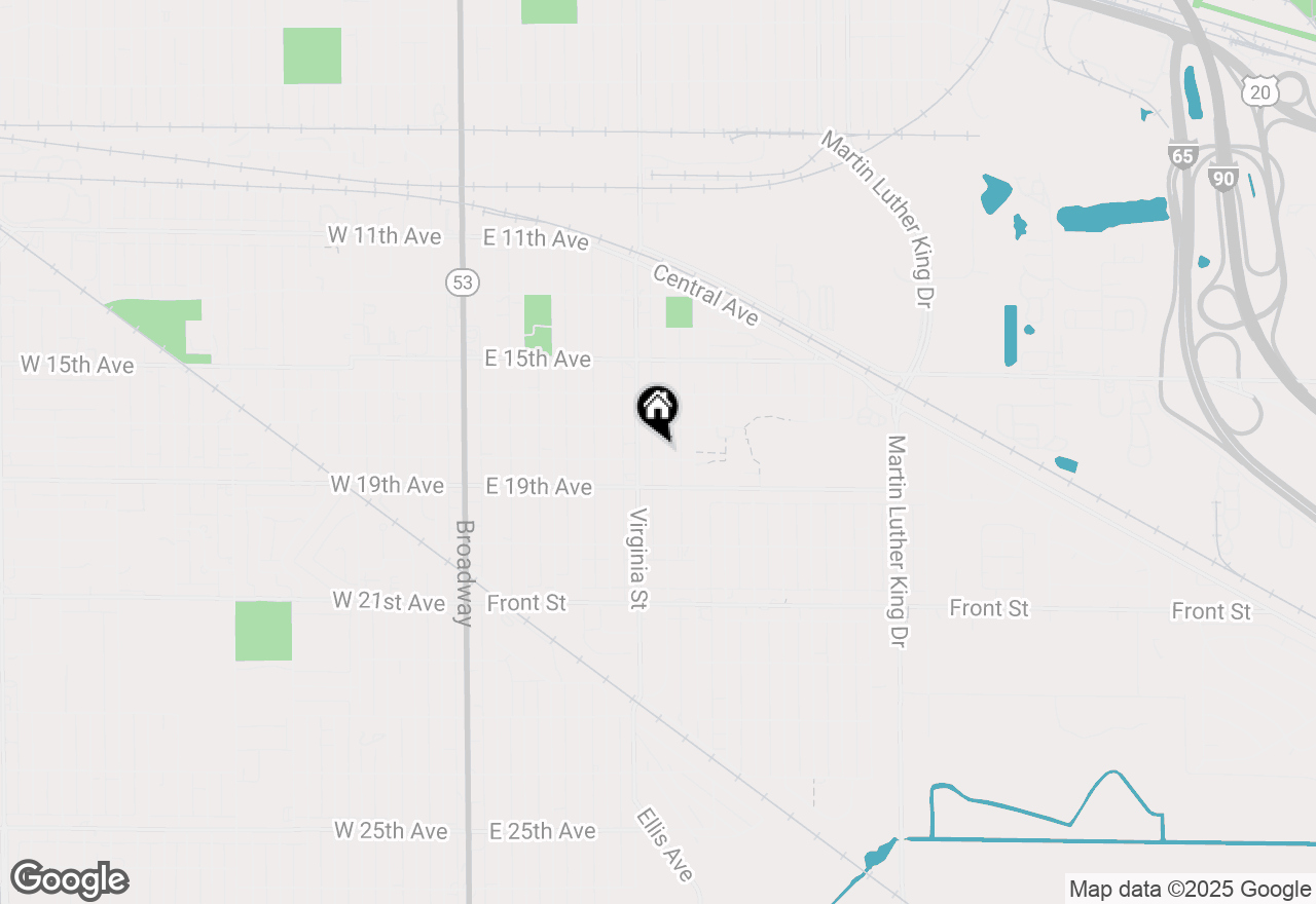 Map of 1740 Carolina Street, Gary, IN 46407