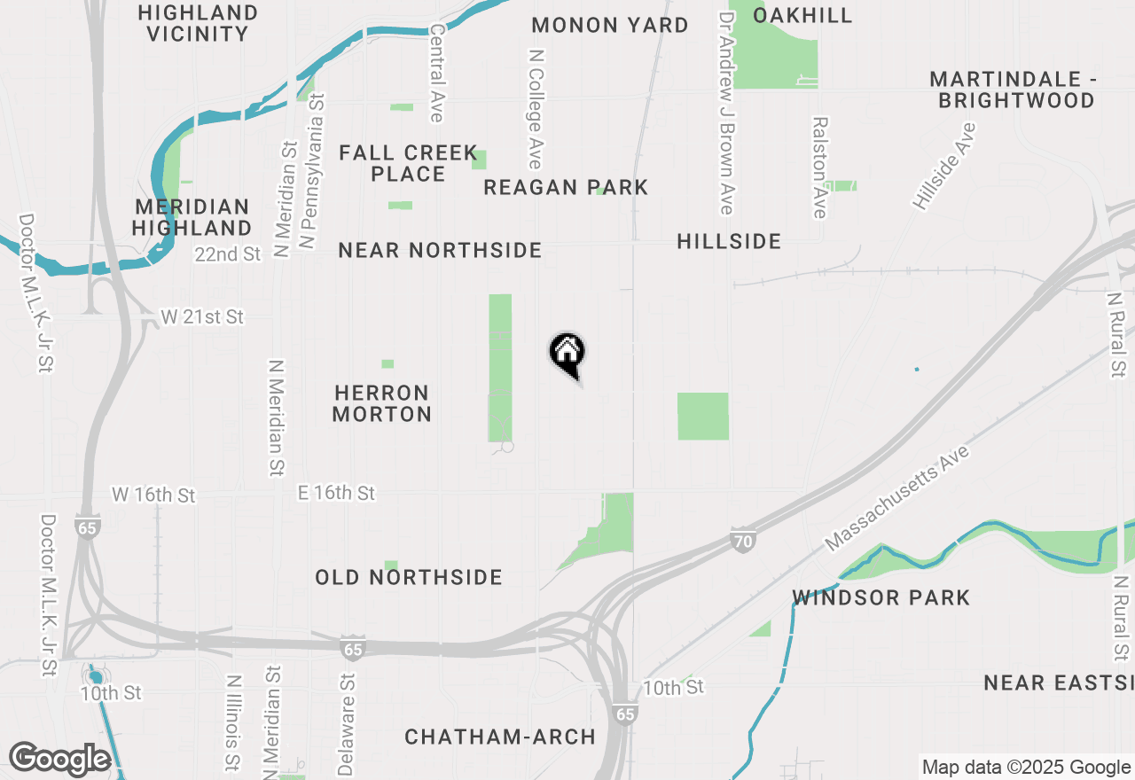 Map of 1901 Carrollton Avenue, Indianapolis, IN 46202