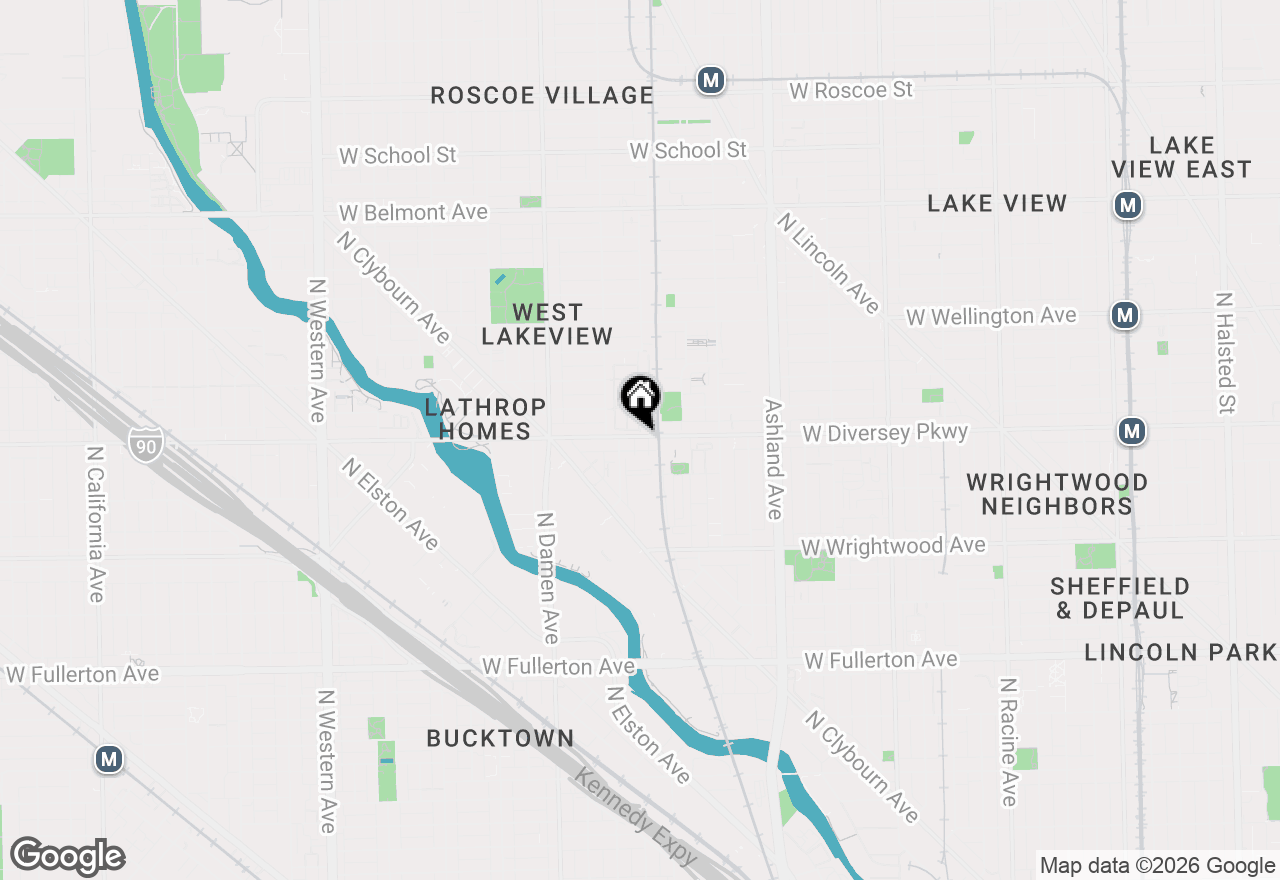 Map of 1801 W Diversey Parkway #14, Chicago, IL 60614