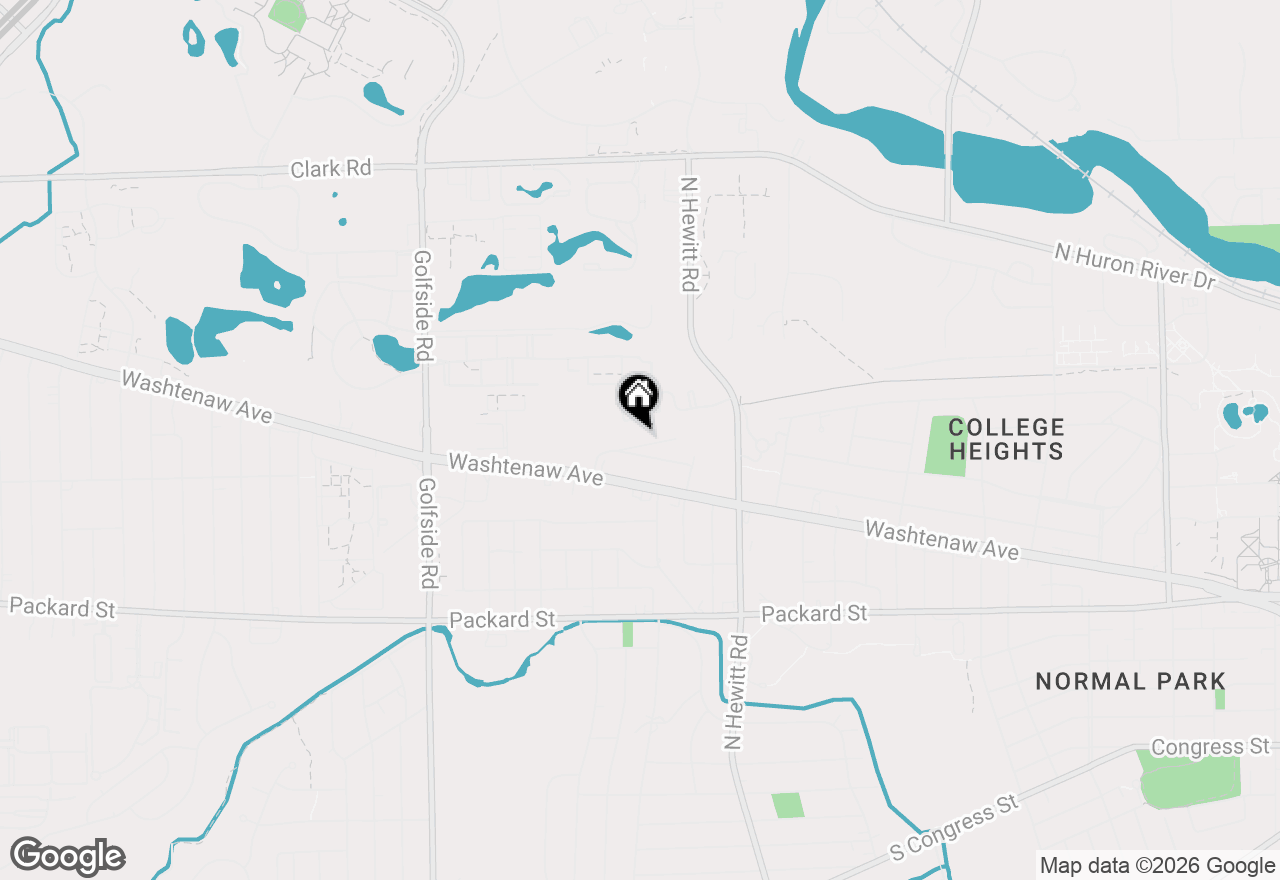 Map of 2600 Collegewood Street, Ypsilanti, MI 48197