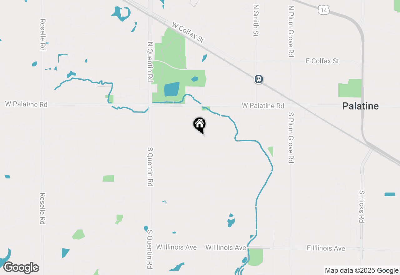 Map of 149 S Hickory Street, Palatine, IL 60067