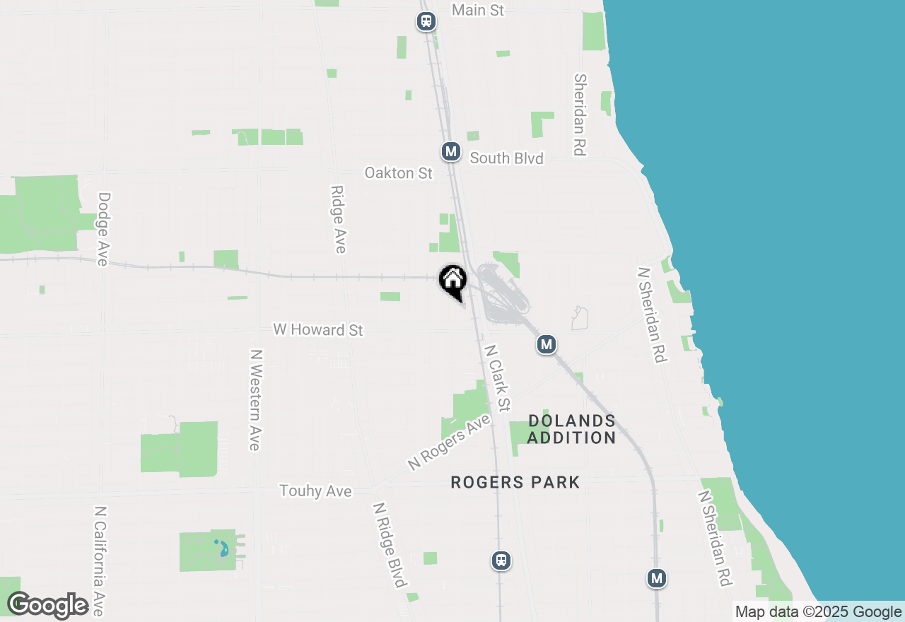 Map of 132 Clyde Avenue #1, Evanston, IL 60202