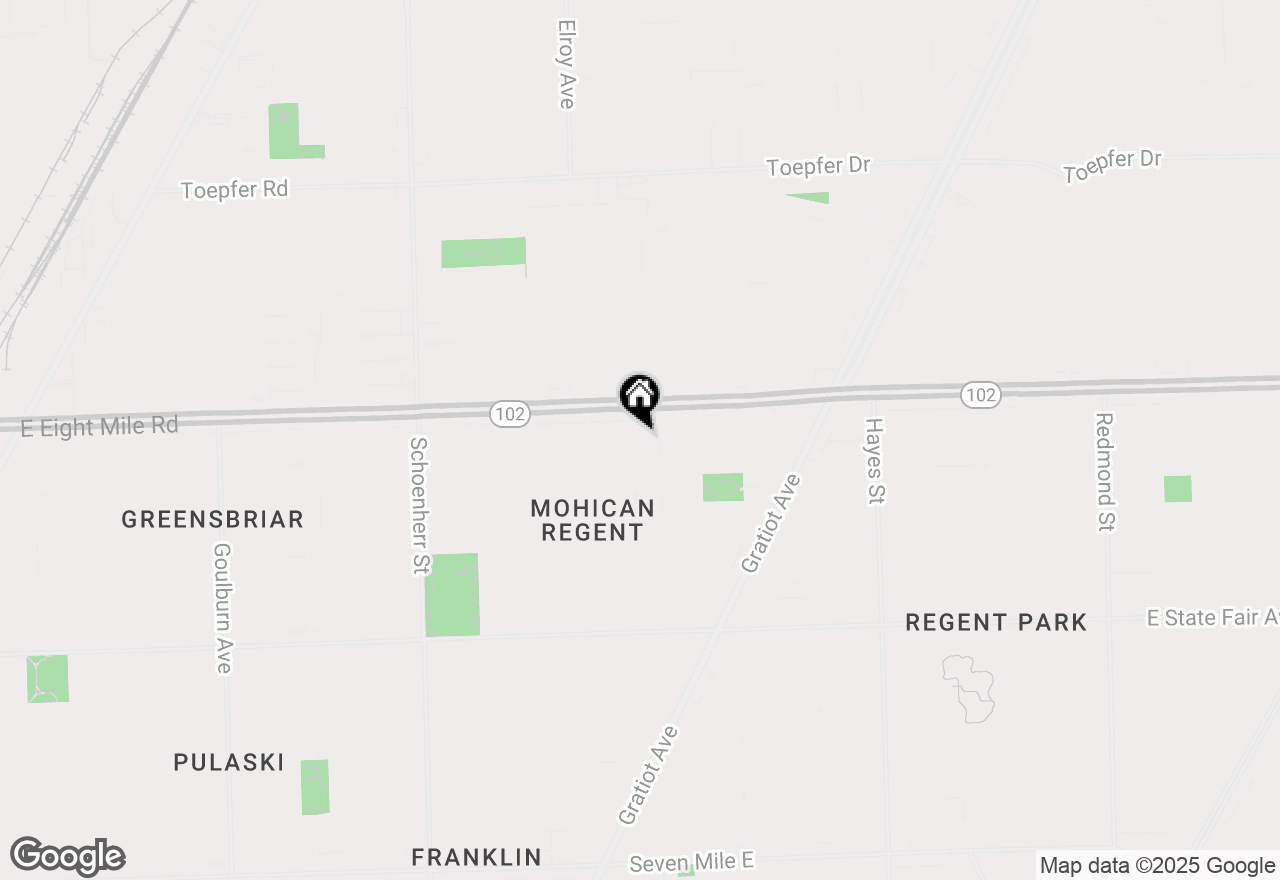 Map of 20545 Regent Drive, Detroit, MI 48205