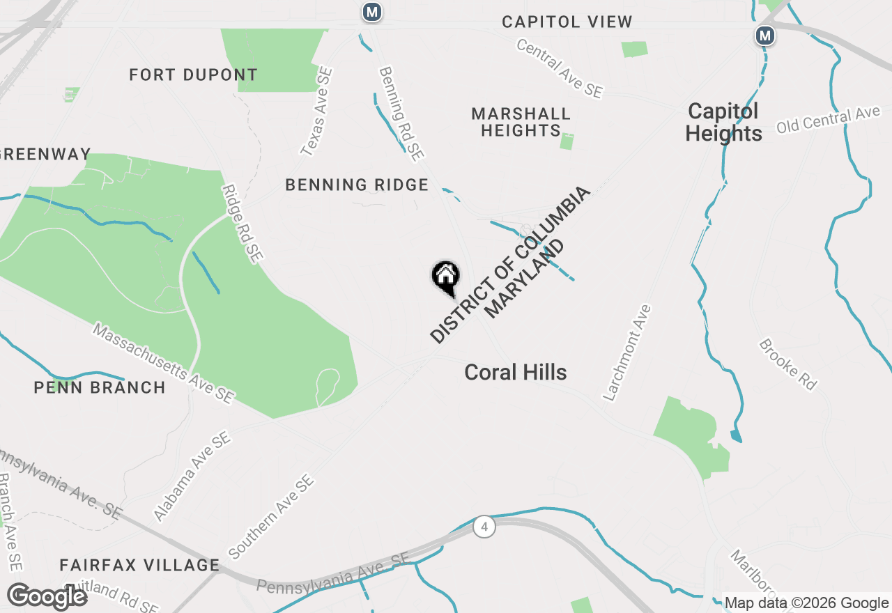 Map of 4623 Hillside Road Se, Washington, DC 20019