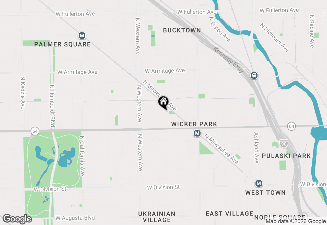 Map of 2219 W Wabansia Avenue #2W, Chicago, IL 60647