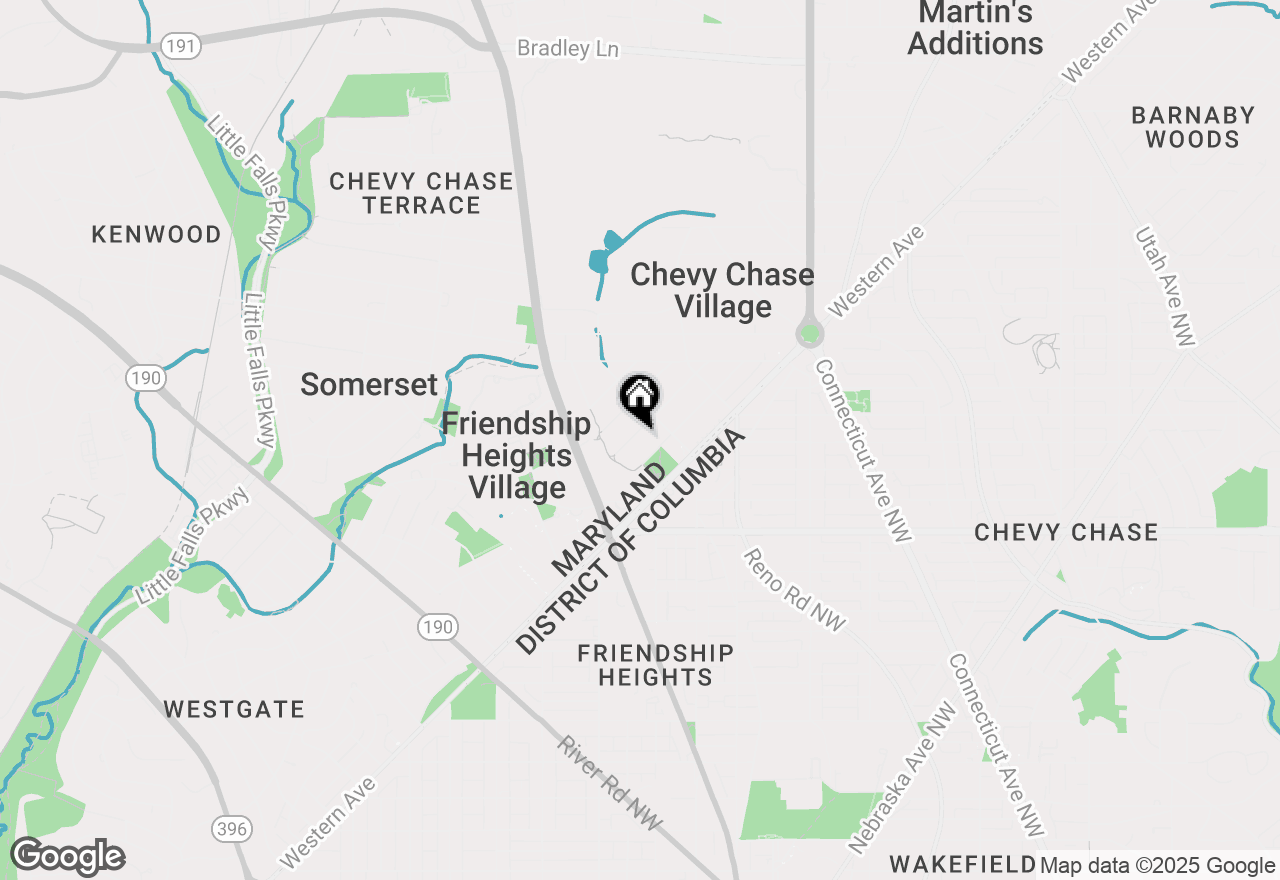 Map of 5413 Center Street, Chevy Chase, MD 20815