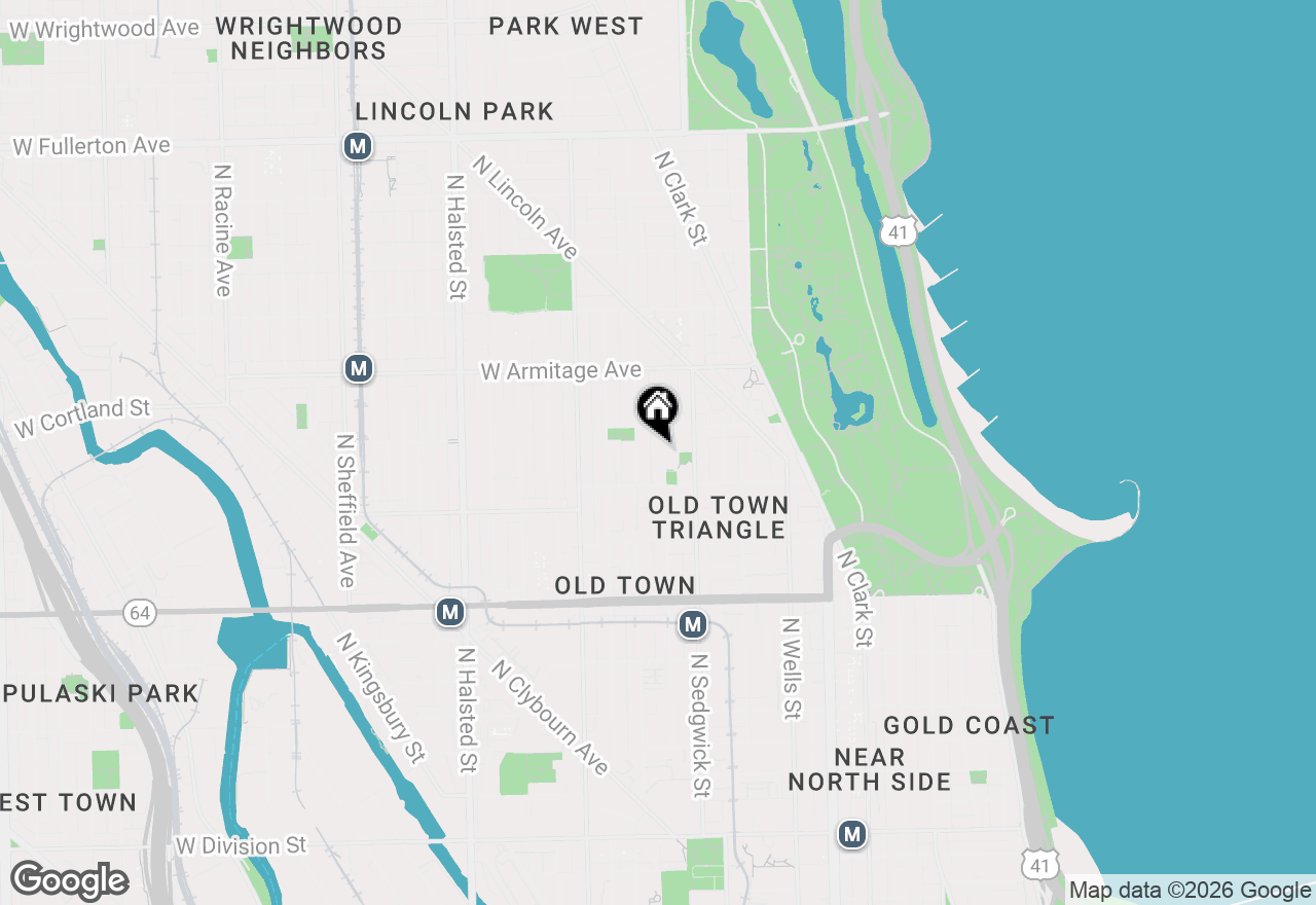 Map of 1834 N Hudson Avenue #1, Chicago, IL 60614