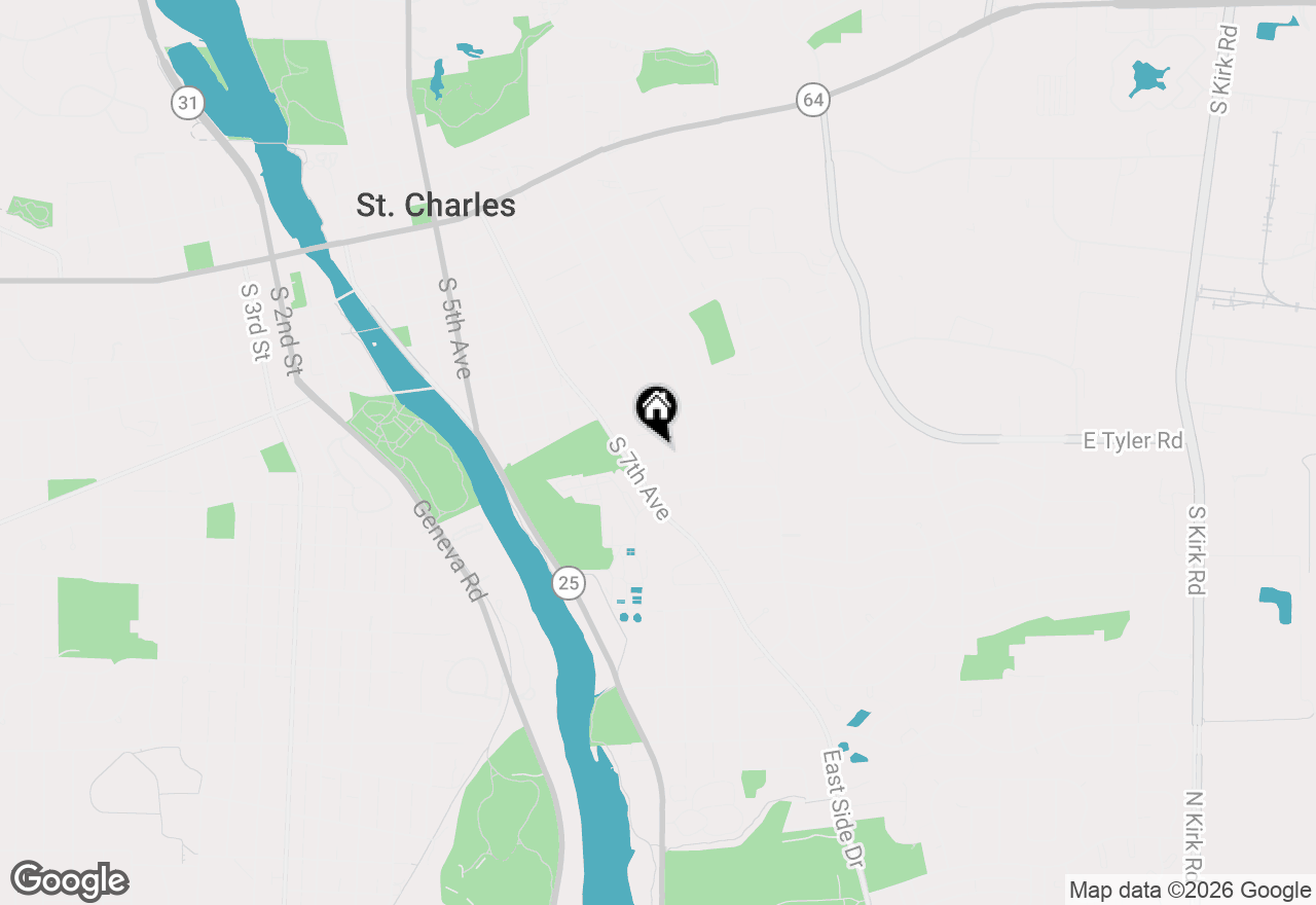 Map of 920 Fern Avenue, St. Charles, IL 60174