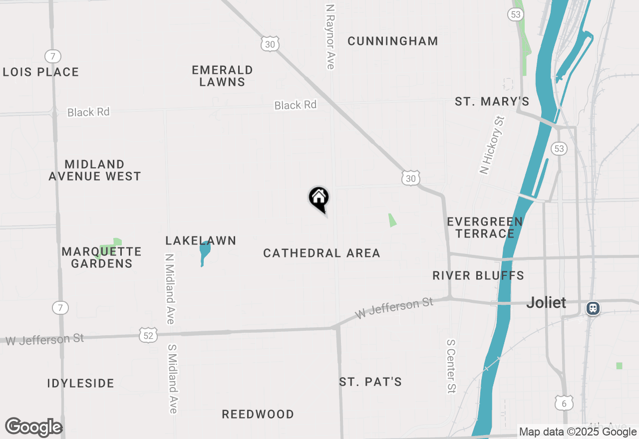 Map of 810 Glenwood Avenue, Joliet, IL 60435