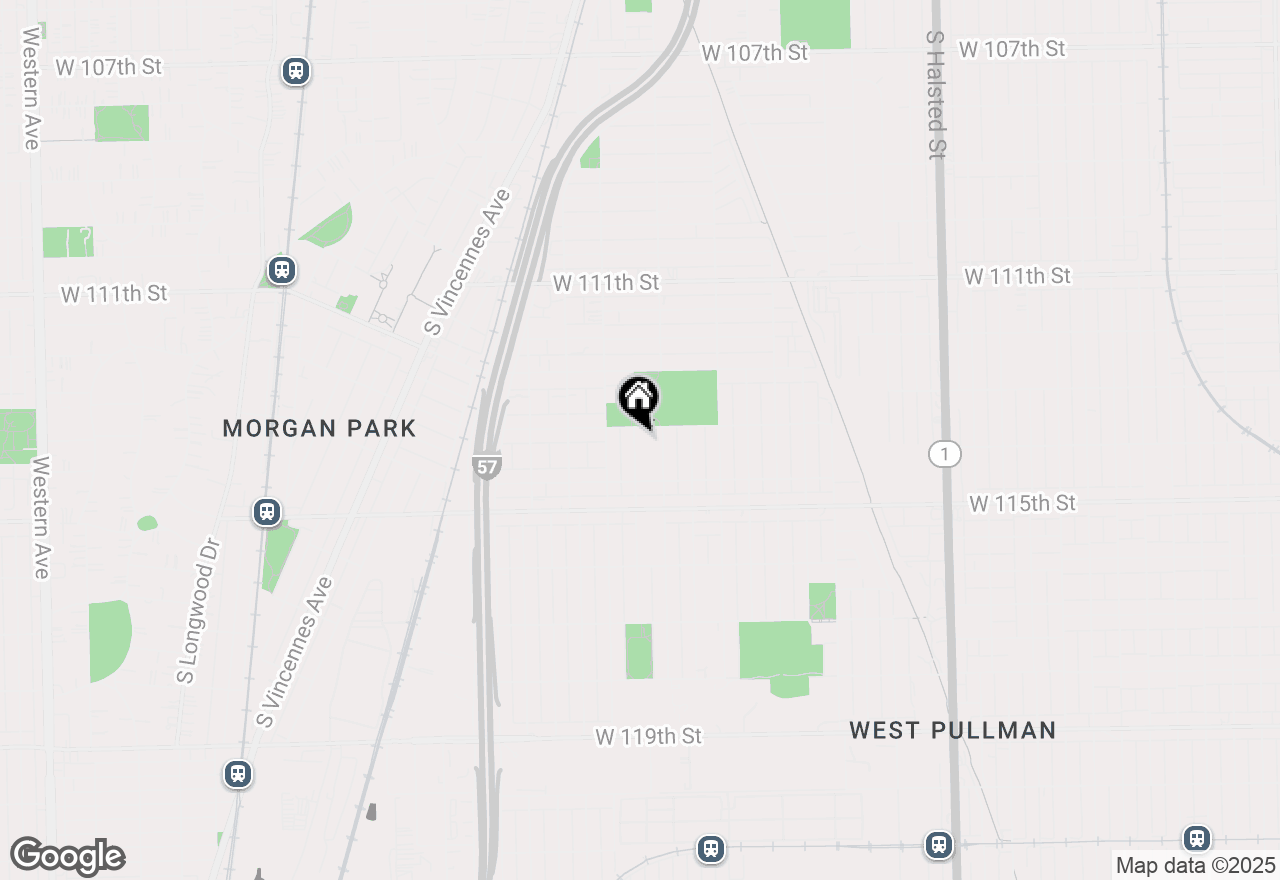 Map of 11345 S Ada Street, Chicago, IL 60643