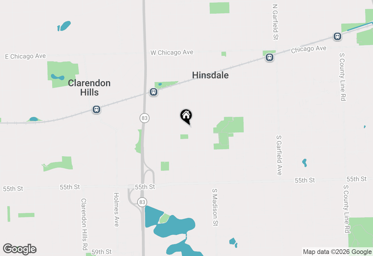 Map of 630 S Bodin, Hinsdale, IL 60521