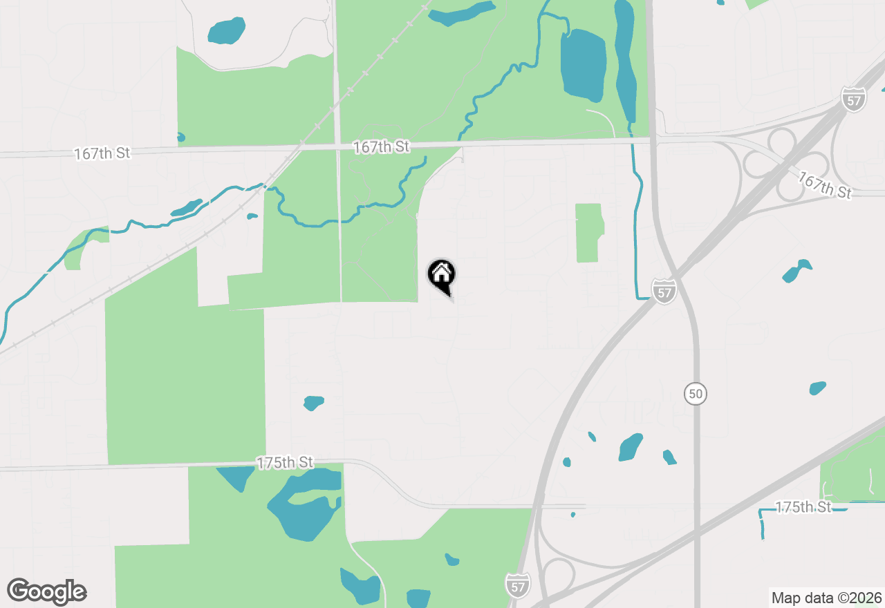 Map of 5319 Martha Lane, Oak Forest, IL 60452