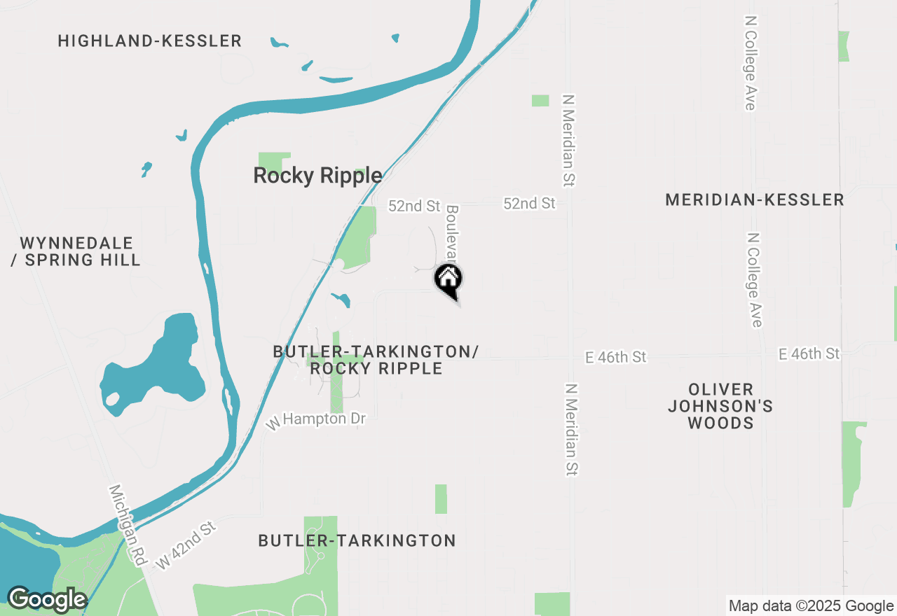 Map of 4728 Boulevard Place, Indianapolis, IN 46208