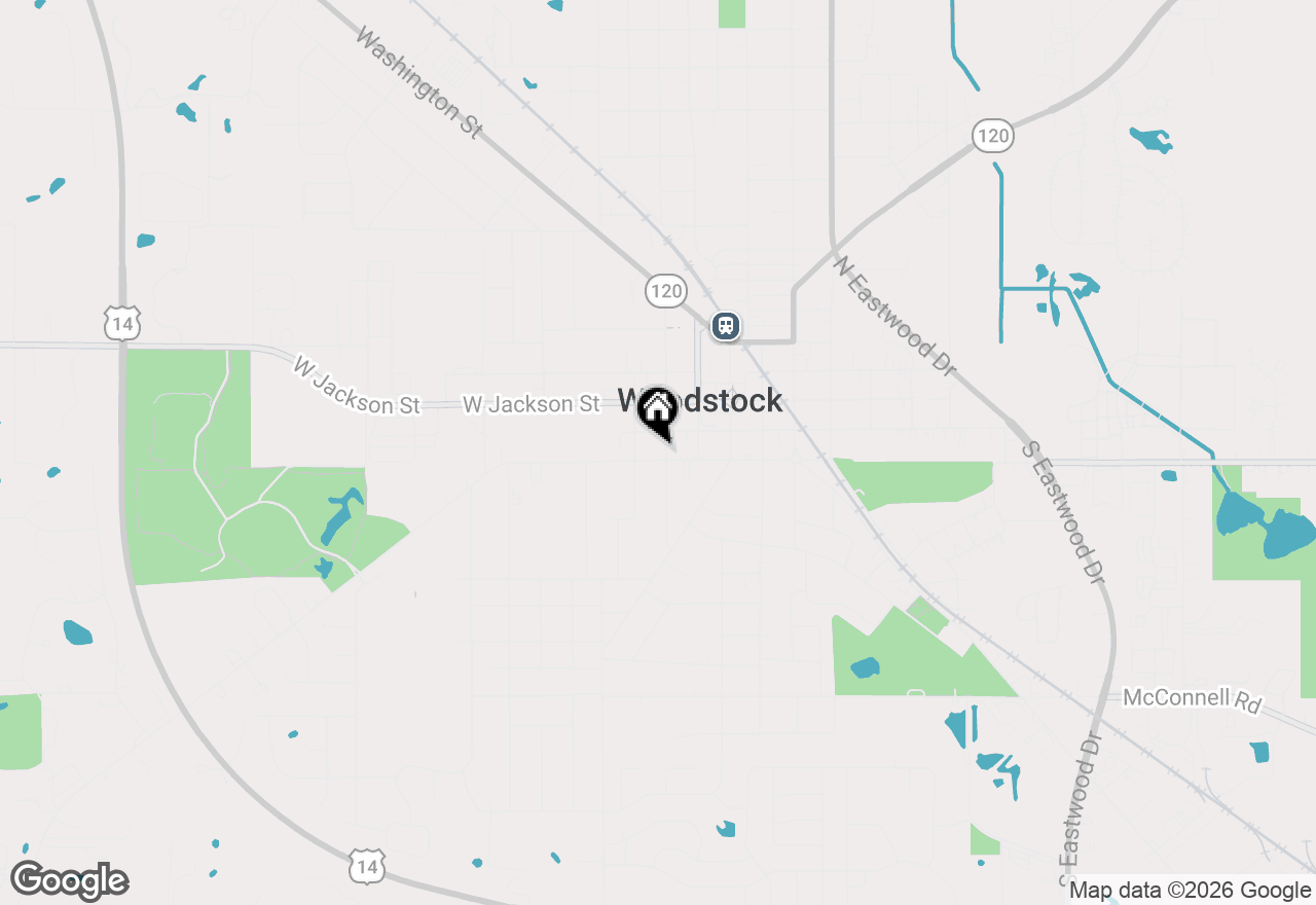 Map of 222 S Tryon Street #2, Woodstock, IL 60098