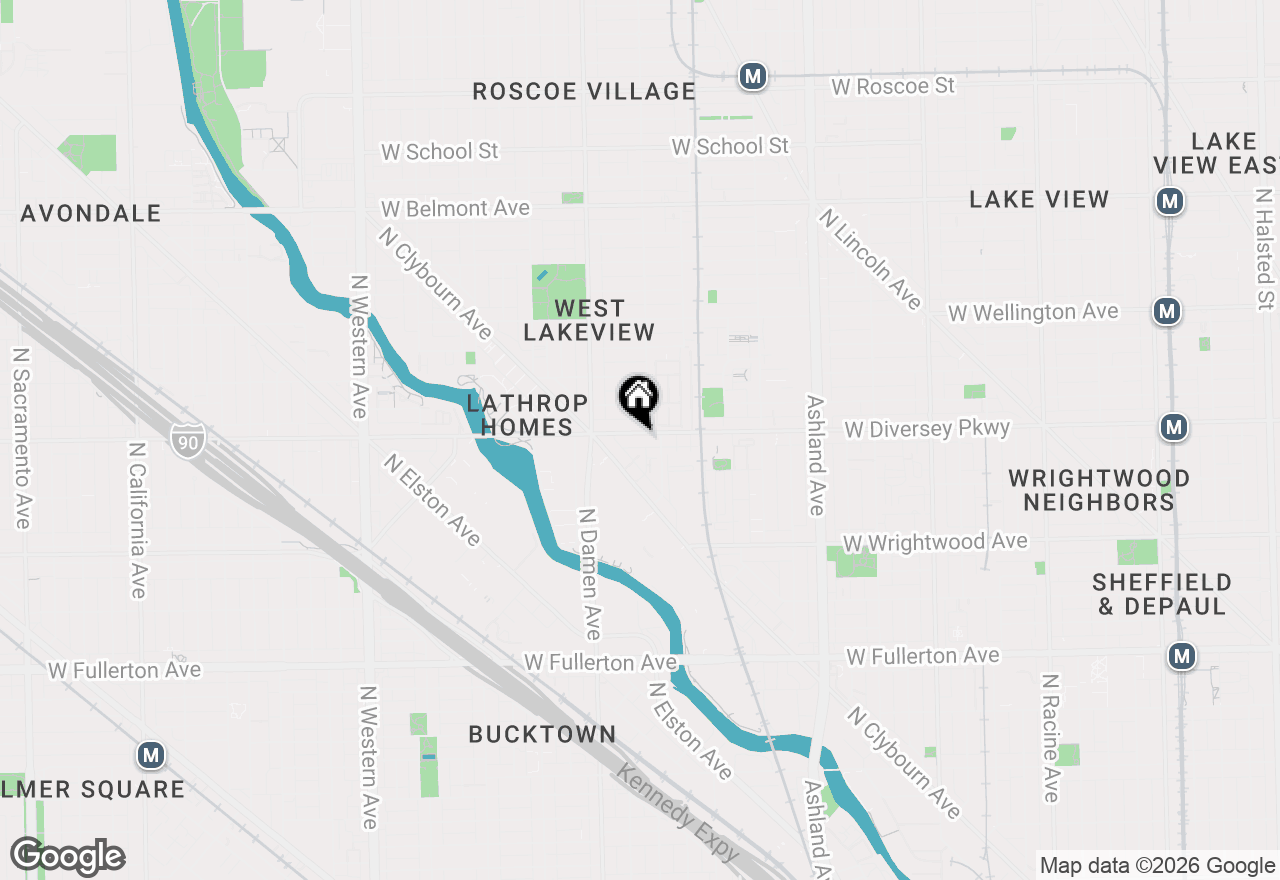 Map of 1921 W Diversey Parkway #401, Chicago, IL 60614
