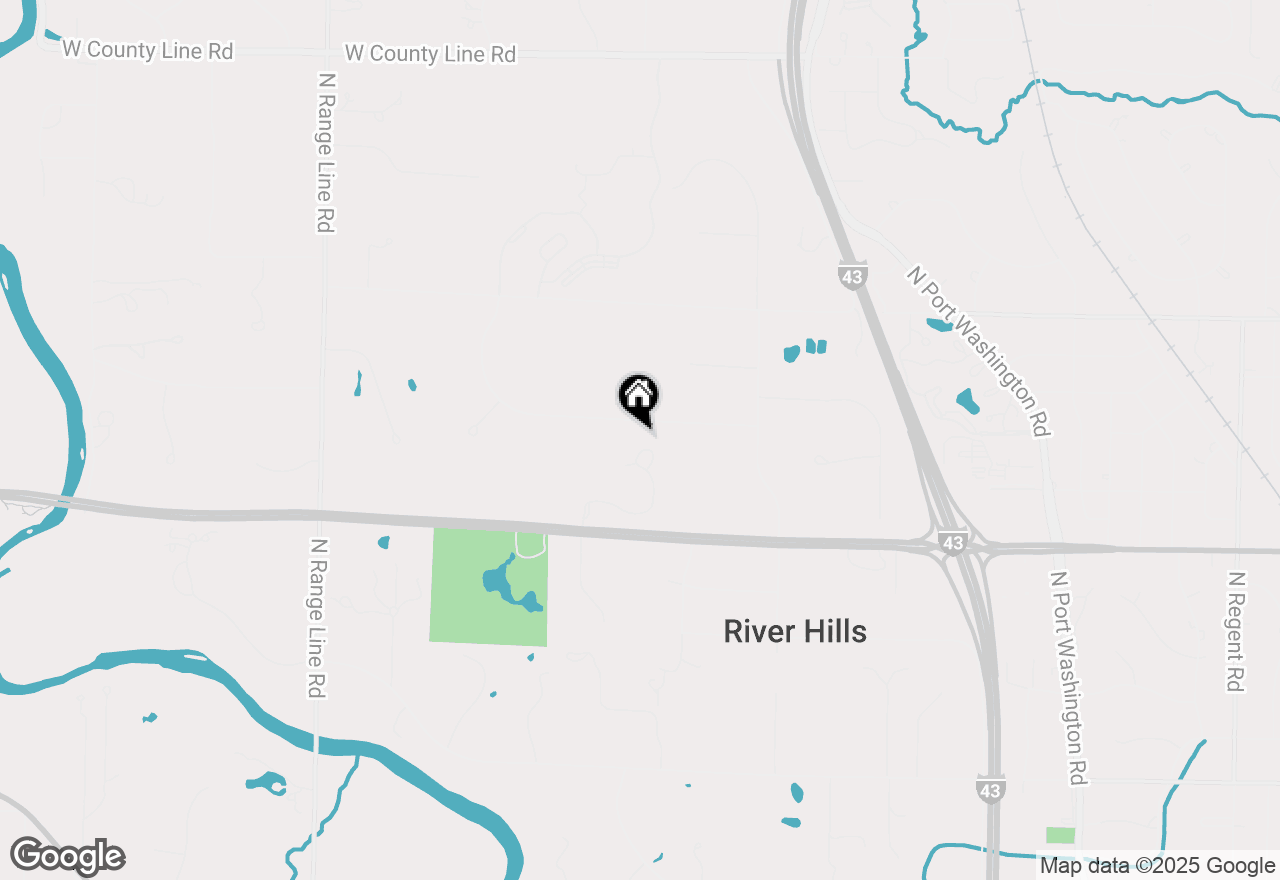 Map of 1733 N River Cir, River Hills, WI 53217