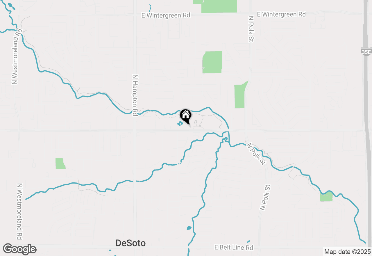 Map of 415 E Pleasant Run Road, Desoto, TX 75115