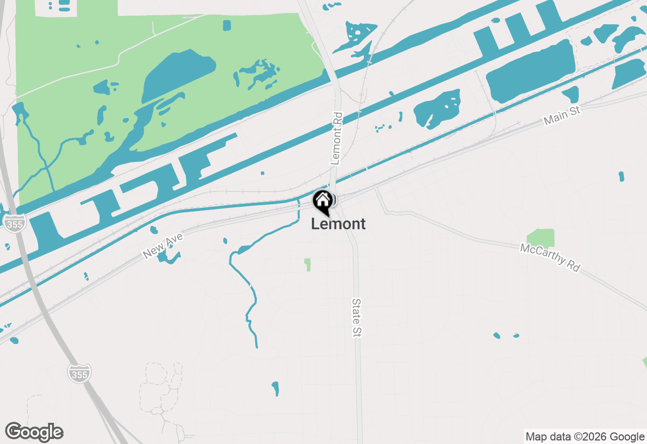 Map of 16 E Illinois Street, Lemont, IL 60439